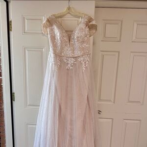 Oleg Cassini Pearl Wedding Dress